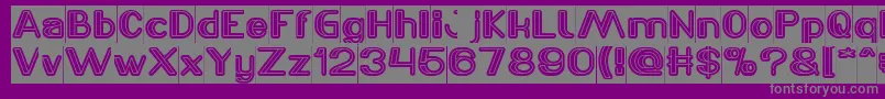 LASER GUN Inverse Font – Gray Fonts on Purple Background