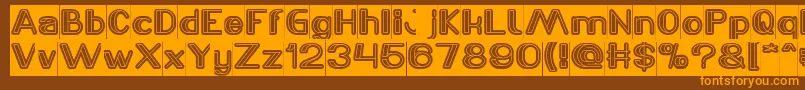 LASER GUN Inverse Font – Orange Fonts on Brown Background