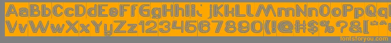 LASER GUN Inverse Font – Orange Fonts on Gray Background