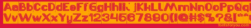 LASER GUN Inverse Font – Orange Fonts on Red Background