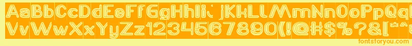 LASER GUN Inverse Font – Orange Fonts on Yellow Background