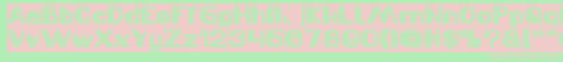 LASER GUN Inverse Font – Pink Fonts on Green Background