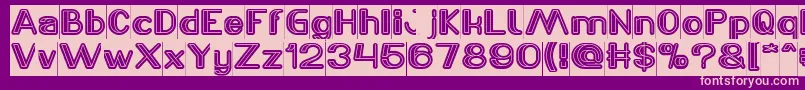 LASER GUN Inverse Font – Pink Fonts on Purple Background