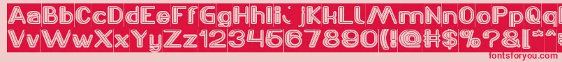 LASER GUN Inverse Font – Red Fonts on Pink Background