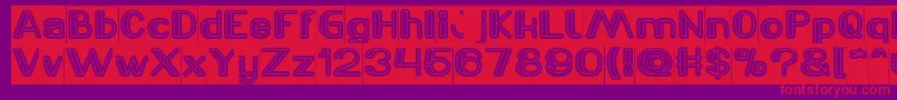 LASER GUN Inverse Font – Red Fonts on Purple Background