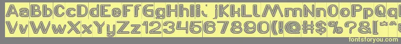 LASER GUN Inverse Font – Yellow Fonts on Gray Background