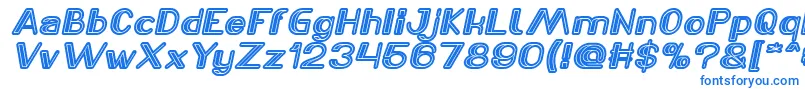 LASER GUN Italic Font – Blue Fonts