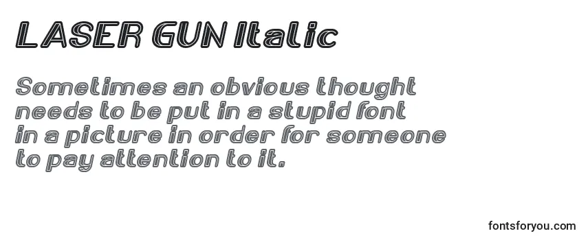 LASER GUN Italic Font