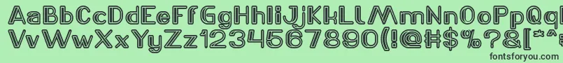 LASER GUN Light Font – Black Fonts on Green Background