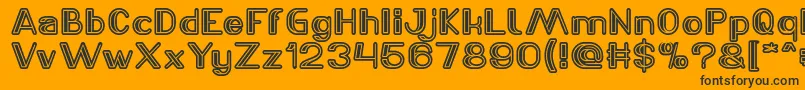 LASER GUN Light Font – Black Fonts on Orange Background