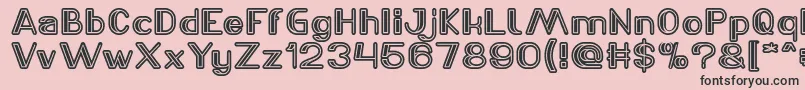 LASER GUN Light Font – Black Fonts on Pink Background