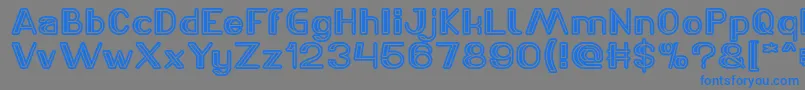 LASER GUN Light Font – Blue Fonts on Gray Background