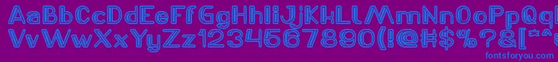 LASER GUN Light Font – Blue Fonts on Purple Background