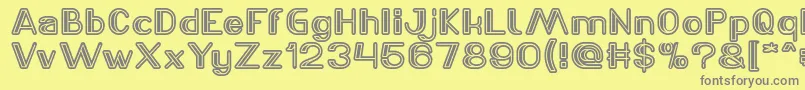 LASER GUN Light Font – Gray Fonts on Yellow Background