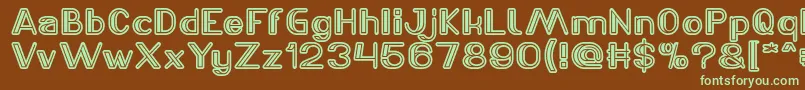 LASER GUN Light Font – Green Fonts on Brown Background