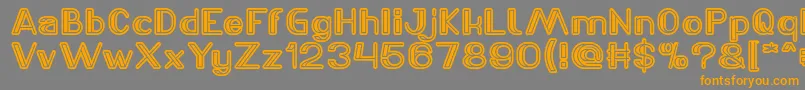 LASER GUN Light Font – Orange Fonts on Gray Background