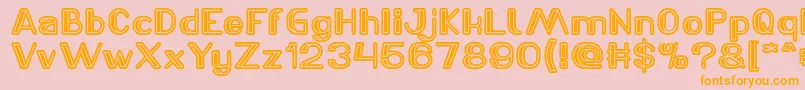 LASER GUN Light Font – Orange Fonts on Pink Background