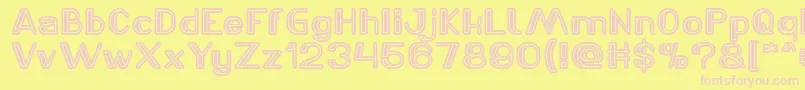 LASER GUN Light Font – Pink Fonts on Yellow Background