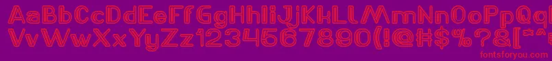 LASER GUN Light Font – Red Fonts on Purple Background