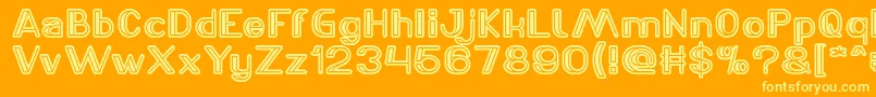 LASER GUN Light Font – Yellow Fonts on Orange Background