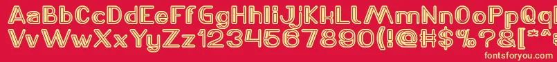 LASER GUN Light Font – Yellow Fonts on Red Background