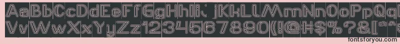 LASER GUN outlined Inverse Font – Black Fonts on Pink Background