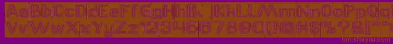 LASER GUN outlined Inverse Font – Brown Fonts on Purple Background