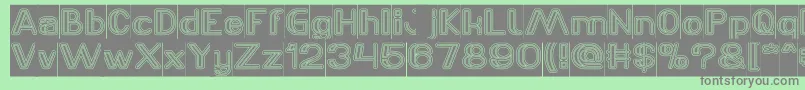 LASER GUN outlined Inverse Font – Gray Fonts on Green Background