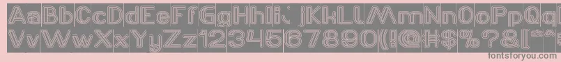 LASER GUN outlined Inverse Font – Gray Fonts on Pink Background