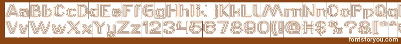 LASER GUN outlined Inverse Font – White Fonts on Brown Background