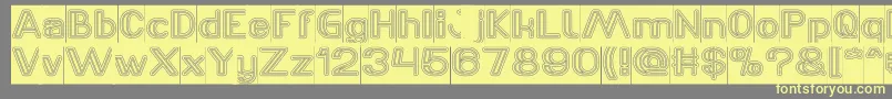 LASER GUN outlined Inverse Font – Yellow Fonts on Gray Background