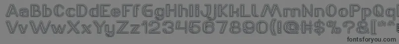 LASER GUN outlined Font – Black Fonts on Gray Background