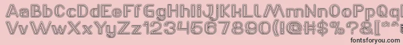LASER GUN outlined Font – Black Fonts on Pink Background