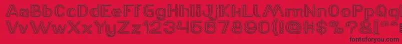 LASER GUN outlined Font – Black Fonts on Red Background