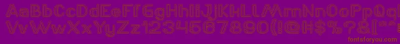 LASER GUN outlined Font – Brown Fonts on Purple Background