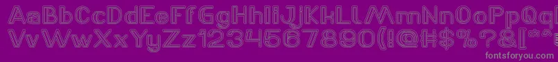 LASER GUN outlined Font – Gray Fonts on Purple Background