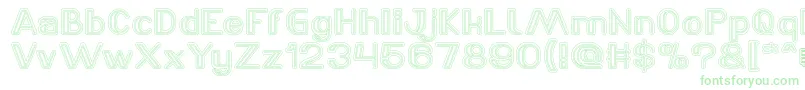 LASER GUN outlined Font – Green Fonts on White Background