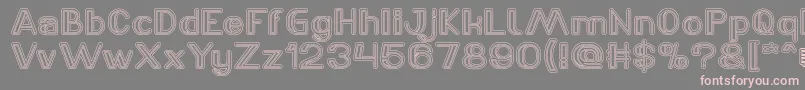 LASER GUN outlined Font – Pink Fonts on Gray Background