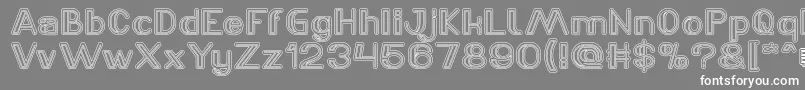LASER GUN outlined Font – White Fonts on Gray Background