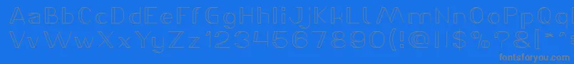 LASER GUN Thin Font – Gray Fonts on Blue Background