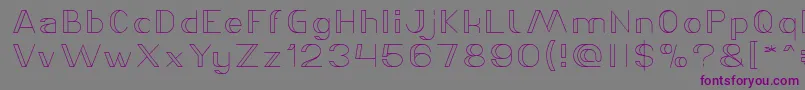 LASER GUN Thin Font – Purple Fonts on Gray Background