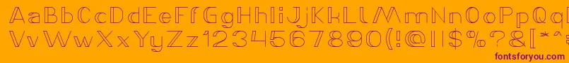 LASER GUN Thin Font – Purple Fonts on Orange Background