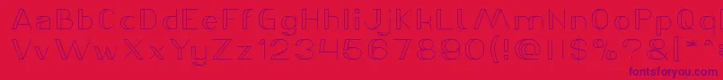 LASER GUN Thin Font – Purple Fonts on Red Background