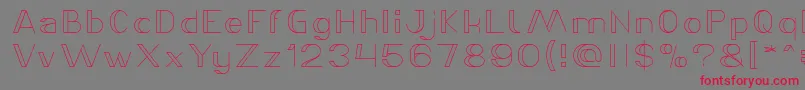 LASER GUN Thin Font – Red Fonts on Gray Background