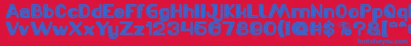 LASER GUN Font – Blue Fonts on Red Background