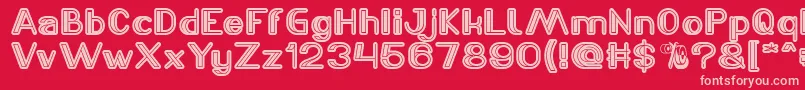 LASER GUN Font – Pink Fonts on Red Background