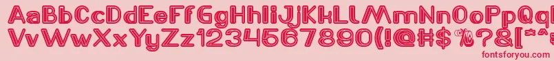 LASER GUN Font – Red Fonts on Pink Background