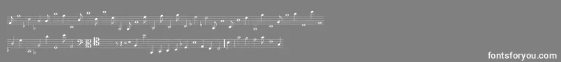 フォントLASSUS – 灰色の背景に白い文字