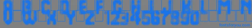 フォントLast Day On Earth – 灰色の背景に青い文字