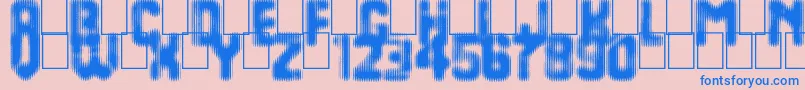 Last Day On Earth Font – Blue Fonts on Pink Background